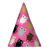 Cat Cute Kat Colorful 1st Birthday Party Thema Feesthoedjes (Rechts)
