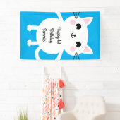 Cat Cute Kat Colorful 1st Birthday Party Thema Spandoek (Insitu)