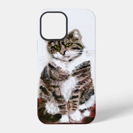 Cat Cute Kat Tabby Cat iPhone Hoesje (Achterkant)