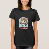 Cat Cutey Aanval, grappige kat T-shirt (Voorkant)