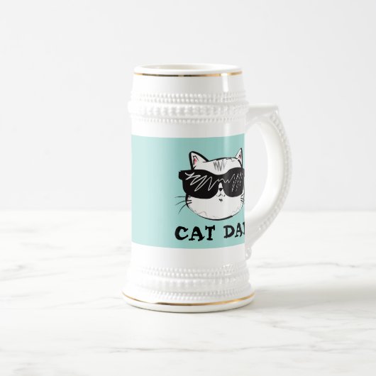 CAT DAD BEER STEIN BIERPUL (Voorkant rechts)