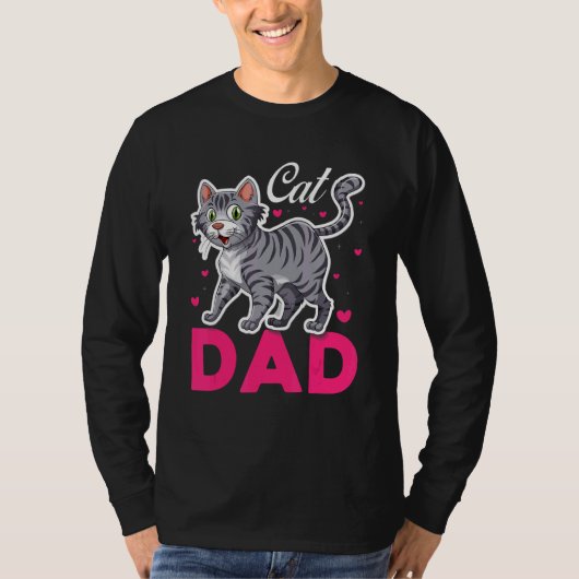 Cat Dad Best  Cat  Kitty Kitten Father Mens T-shirt (Voorkant)