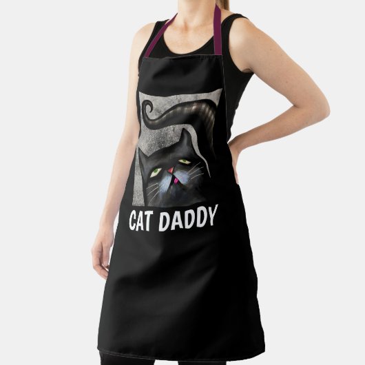 CAT DAD BLACK CAT ART MANNEN KITCHEN SCHORTEN (Insitu)