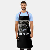 CAT DAD BLACK CAT ART MANNEN KITCHEN SCHORTEN (Gedragen)