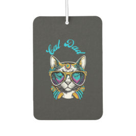 Cat Dad Black Cat Vintage Eighties Style Cat Retro Luchtverfrisser