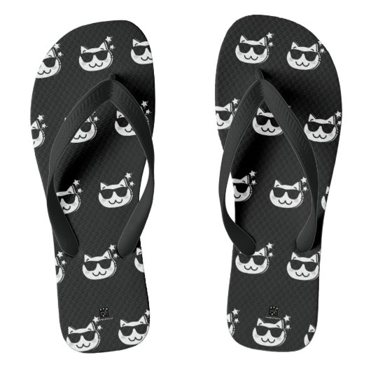 CAT DAD BLACK SLIPPERS TEENSLIPPERS (Voetbed)