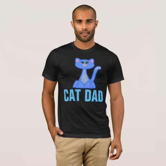 CAT DAD Black t-shirts (Voorkant volledig)