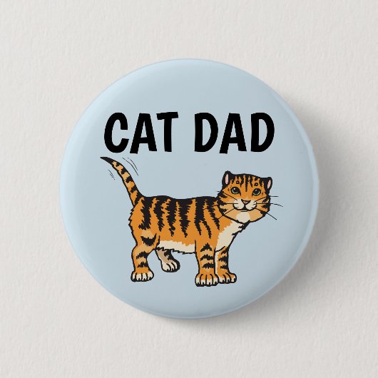 CAT DAD-BUTTONNEN RONDE BUTTON 5,7 CM (Voorkant)