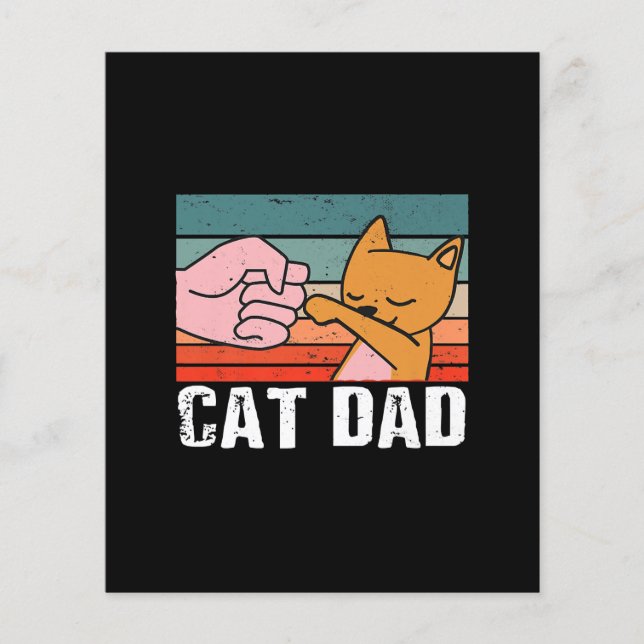 Cat dad | cadeau voor vaders | Kat-retro-Cadeau (Voorkant)