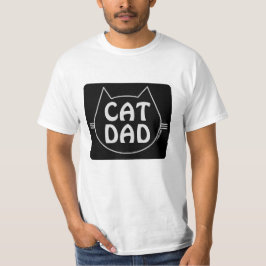 CAT DAD Cat Lover's Black T-Shirt