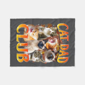 Cat Dad Club Funny Life Is Better With Cats Father Fleece Deken (Voorkant (Horizontaal))