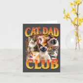 Cat Dad Club Funny Life Is Better With Cats Father Kaart (Gele Bloem)