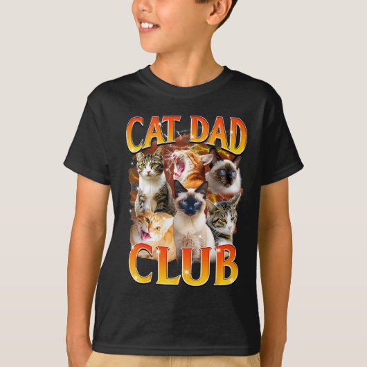 Cat Dad Club Funny Life Is Better With Cats Father T-shirt (Voorkant)