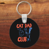 Cat Dad Club Funny Life Is Better With Cats  Sleutelhanger (Voorkant)