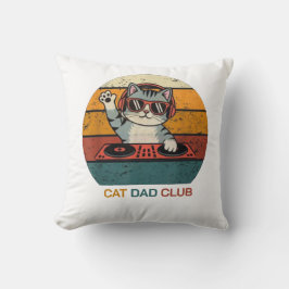 CAT DAD CLUB / Funny Retro Kussen