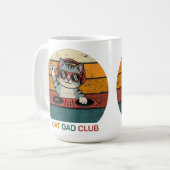 CAT DAD CLUB / Funny Retro misician Koffiemok (Voorkant links)