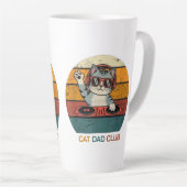 CAT DAD CLUB / Funny Retro misician Latte Mok (Rechterhoek)