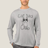 Cat Dad Club, Grappige Cat Dad Tri-Blend Shirt (Voorkant volledig)