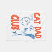 Cat Dad Club Het Leven Is Beter Met Katten Vaderda Fleece Deken (Voorkant (Horizontaal))