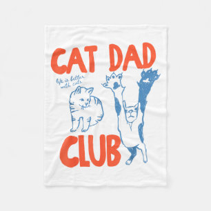 Cat Dad Club Het Leven Is Beter Met Katten Vaderda Fleece Deken