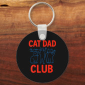Cat Dad Club Het Leven Is Beter Met Katten Vaderda Sleutelhanger (Voorkant)