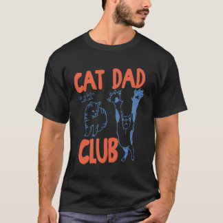 Cat Dad Club Het leven is beter met katten Vaderda T-shirt