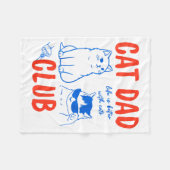 Cat Dad Club Life Is Better With Cats Cat Dad Cat  Fleece Deken (Voorkant (Horizontaal))