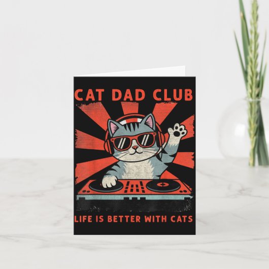 Cat Dad Club, Life Is Better With Cats, Cat Dad Fu Kaart (Voorkant)