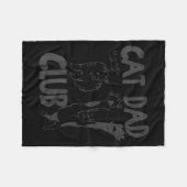Cat Dad Club Life Is Better With Cats Father's Day Fleece Deken (Voorkant (Horizontaal))