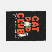 Cat Dad Club Life Is Better With Cats Father's Day Fleece Deken (Voorkant (Horizontaal))