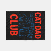 Cat Dad Club Life Is Better With Cats Father's Day Fleece Deken (Voorkant (Horizontaal))
