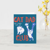 Cat Dad Club Life Is Better With Cats Father's Day Kaart (Gele Bloem)