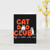 Cat Dad Club Life Is Better With Cats Father's Day Kaart (Gele Bloem)