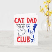 Cat Dad Club Life Is Better With Cats Father's Day Kaart (Gele Bloem)