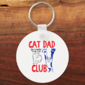 Cat Dad Club Life Is Better With Cats Father's Day Sleutelhanger (Voorkant)