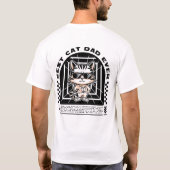 Cat Dad Cool Zwarte Tekst T-shirt (Achterkant)