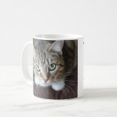 Cat Dad Custom Pet Foto Vaderdag Koffiemok (Voorkant links)