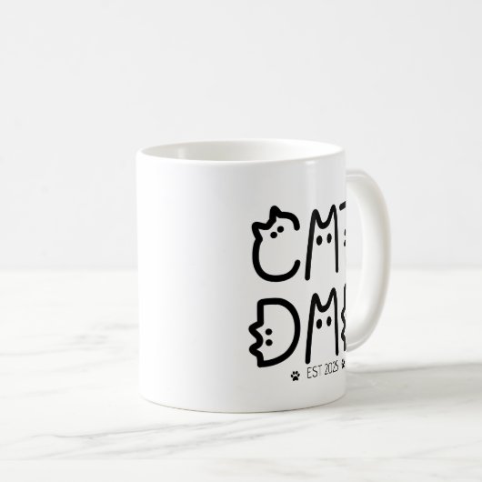 Cat Dad Custom Year Koffiemok (Voorkant rechts)