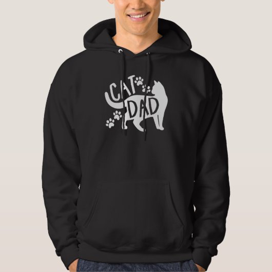 Cat Dad Cute Father s Day Apparel Hoodie (Voorkant)