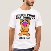 Cat Dad (Dad) Gibby Cat T-shirts, Funny T-shirt (Voorkant)