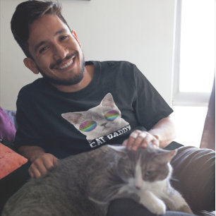 CAT DAD DADDY SUNGLASSES COOL MANNEN T-SHIRS T-SHIRT