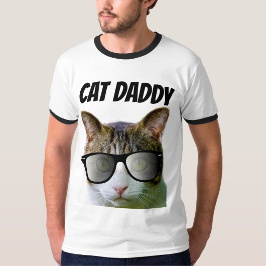 CAT DAD DADDY T-Shirts Zonnebrillen (Voorkant)
