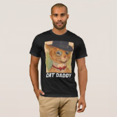 CAT DAD DADDY TOP HAT ART T-SHIRS T - SHIRTS (Voorkant volledig)