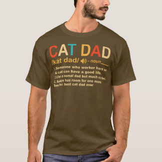 Cat Dad Definition for papa Funny Fathers Day T-shirt