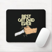 Cat Dad Ever Funny Kitten Pet Lover Eigenaar Papa Muismat (Met muis)