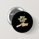 Cat Dad Ever Funny Kitten Pet Lover Eigenaar Papa Ronde Button 5,7 Cm (Voorkant /achterkant)