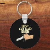 Cat Dad Ever Funny Kitten Pet Lover Eigenaar Papa  Sleutelhanger (Voorkant)