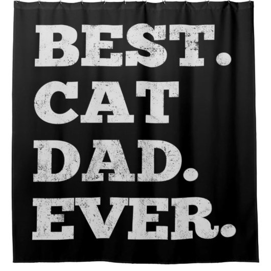 Cat Dad Fathers Day| Best Dad ever gift Douchegordijn (Voorkant)