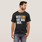 CAT DAD Fathers Day Mannen Kat Papa Kerstmis T-shirt (Voorkant volledig)