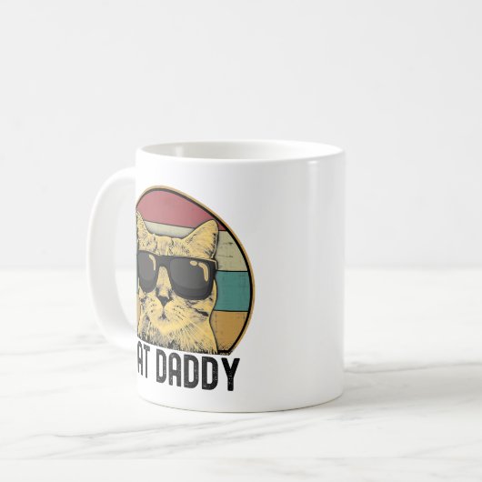 Cat Dad Funny Cat Lovers Koffiemok (Voorkant links)